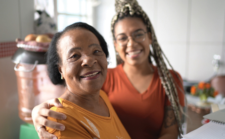 Grandmother with daughter