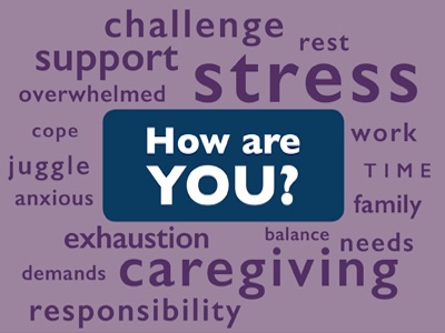 Word wall of health issues caregivers face